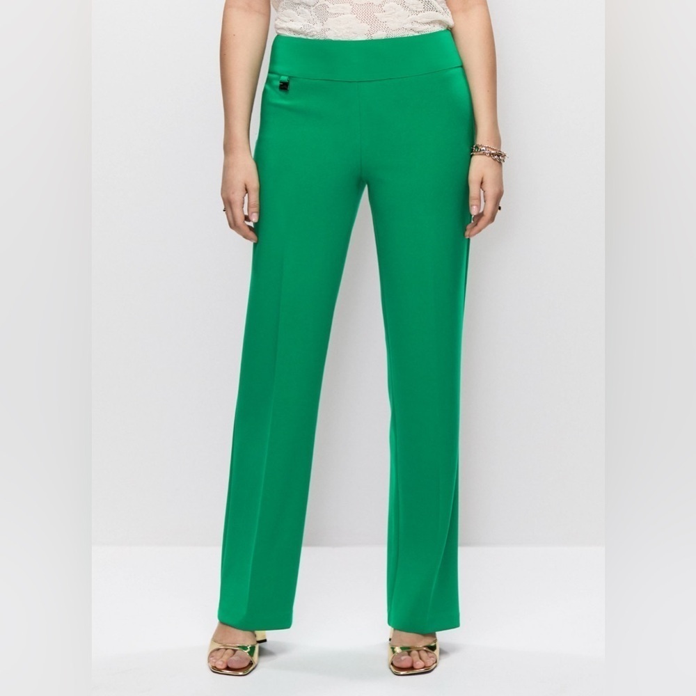JOSEPH RIBKOFF Sz 18 Pull On Pants Straight Leg Comfort Waist Slinky Trousers